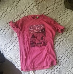 Star Wars x Uniqlo pink tee shirt size L